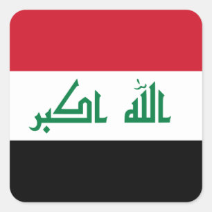 Sticker Carré Drapeau Iraq (Iraq)