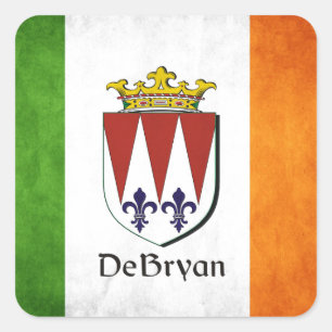 Sticker Carré Drapeau irlandais DeBryan