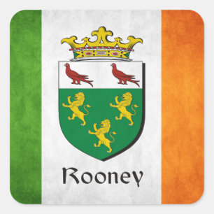 Sticker Carré Drapeau irlandais Rooney
