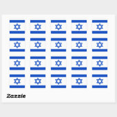 Sticker Carré Drapeau Israël étoile bleue de David (Feuille)