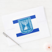 Sticker Carré Drapeau israélien et Emblème national, Drapeau d'I (Enveloppe)