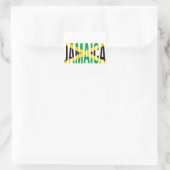 Sticker Carré Drapeau Jamaïcain De Fierté (Sac)