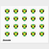 Sticker Carré Drapeau Jamaïcain Silver Shield (Feuille)
