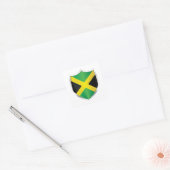 Sticker Carré Drapeau Jamaïcain Silver Shield (Enveloppe)