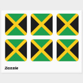 Sticker Carré Drapeau Jamaïque (Feuille)