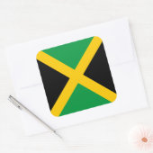 Sticker Carré Drapeau Jamaïque (Enveloppe)