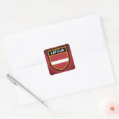 Sticker Carré Drapeau Lettonie (Enveloppe)