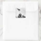 Sticker Carré Drapeau levant sur Iwo Jima_War Image (Sac)