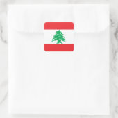 Sticker Carré Drapeau Liban/Liban (Sac)