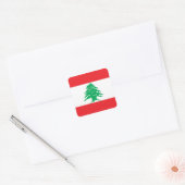 Sticker Carré Drapeau Liban/Liban (Enveloppe)