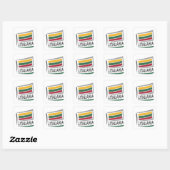Sticker Carré Drapeau Lituanie Pride X (Feuille)