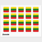 Sticker Carré Drapeau lituanien (Feuille)
