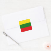 Sticker Carré Drapeau lituanien (Enveloppe)