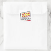 Sticker Carré Drapeau Macédoine Pride X (Sac)