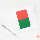 Sticker Carré Drapeau malgache, Drapeau de Madagascar (Enveloppe)