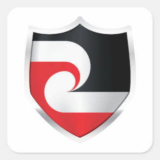 Sticker Carré Drapeau Maori Silver Shield