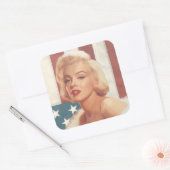 Sticker Carré Drapeau Marilyn (Enveloppe)
