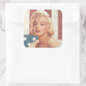 Sticker Carré Drapeau Marilyn (Sac)