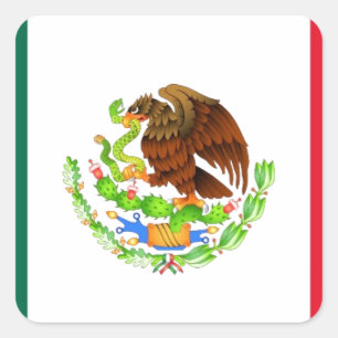 Sticker Carré Drapeau mexicain