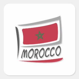 Sticker Carré Drapeau Moldavie Pride X