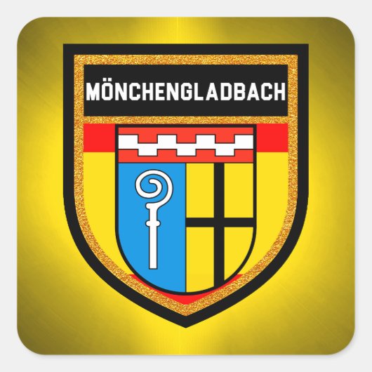 Sticker Carré Drapeau Mönchengladbach (Devant)