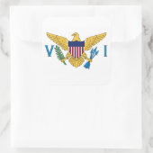 Sticker Carré Drapeau mondial des îles Vierges américaines (Sac)