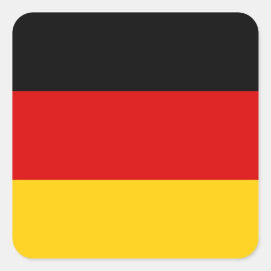 Sticker Carré Drapeau national allemand (Devant)