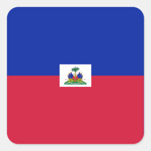 Sticker Carré Drapeau national d'Haïti