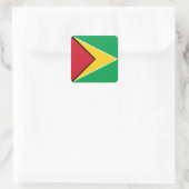 Sticker Carré Drapeau national du Guyana (Sac)