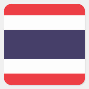 Sticker Carré Drapeau national du monde de la Thaïlande