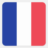 Sticker Carré Drapeau national français (Devant)