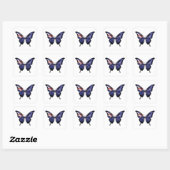 Sticker Carré Drapeau néozélandais à queue noire (Feuille)