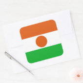 Sticker Carré Drapeau nigérien, Drapeau du Niger (Enveloppe)