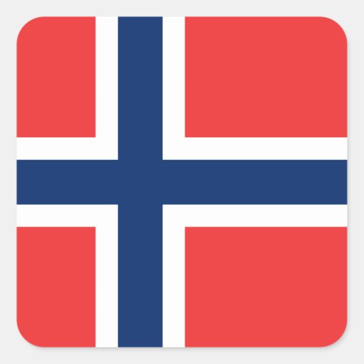 Sticker Carré Drapeau norvégien (Devant)