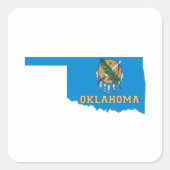 Sticker Carré Drapeau officiel en forme d'Oklahoma Oklahoman Oki (Devant)