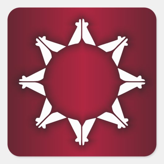 Sticker Carré Drapeau Oglala Lakota (Devant)