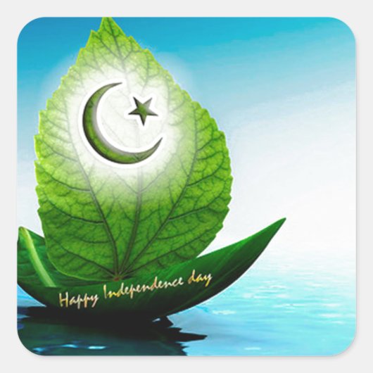 Sticker Carré drapeau pakistan art.jpg (Devant)