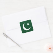 Sticker Carré Drapeau pakistanais (Enveloppe)