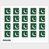 Sticker Carré Drapeau pakistanais (Feuille)