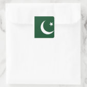 Sticker Carré Drapeau pakistanais (Sac)