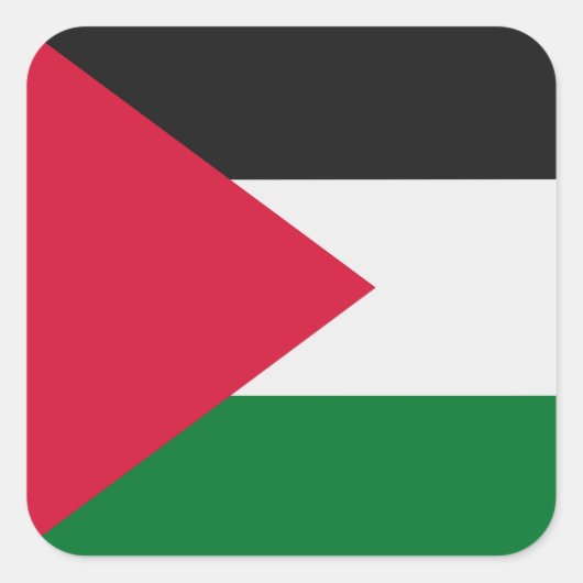 Sticker Carré Drapeau palestinien (Devant)