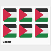Sticker Carré Drapeau palestinien (Feuille)