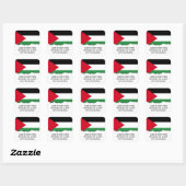 Sticker Carré Drapeau palestinien (Feuille)