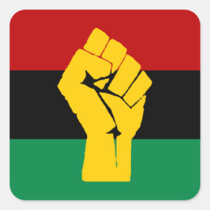 Sticker Carré Drapeau panafricain Black Power