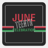 Sticker Carré Drapeau panafricain Conception, 12° anniversaire (Devant)