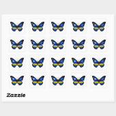 Sticker Carré Drapeau Papillon de Curaçao (Feuille)