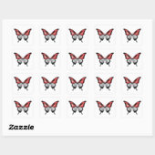 Sticker Carré Drapeau papillon de Singapour (Feuille)