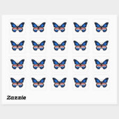 Sticker Carré Drapeau papillon du Cap-Vert (Feuille)