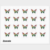 Sticker Carré Drapeau papillon du Kurdistan (Feuille)