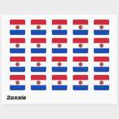 Sticker Carré Drapeau paraguayen (Feuille)